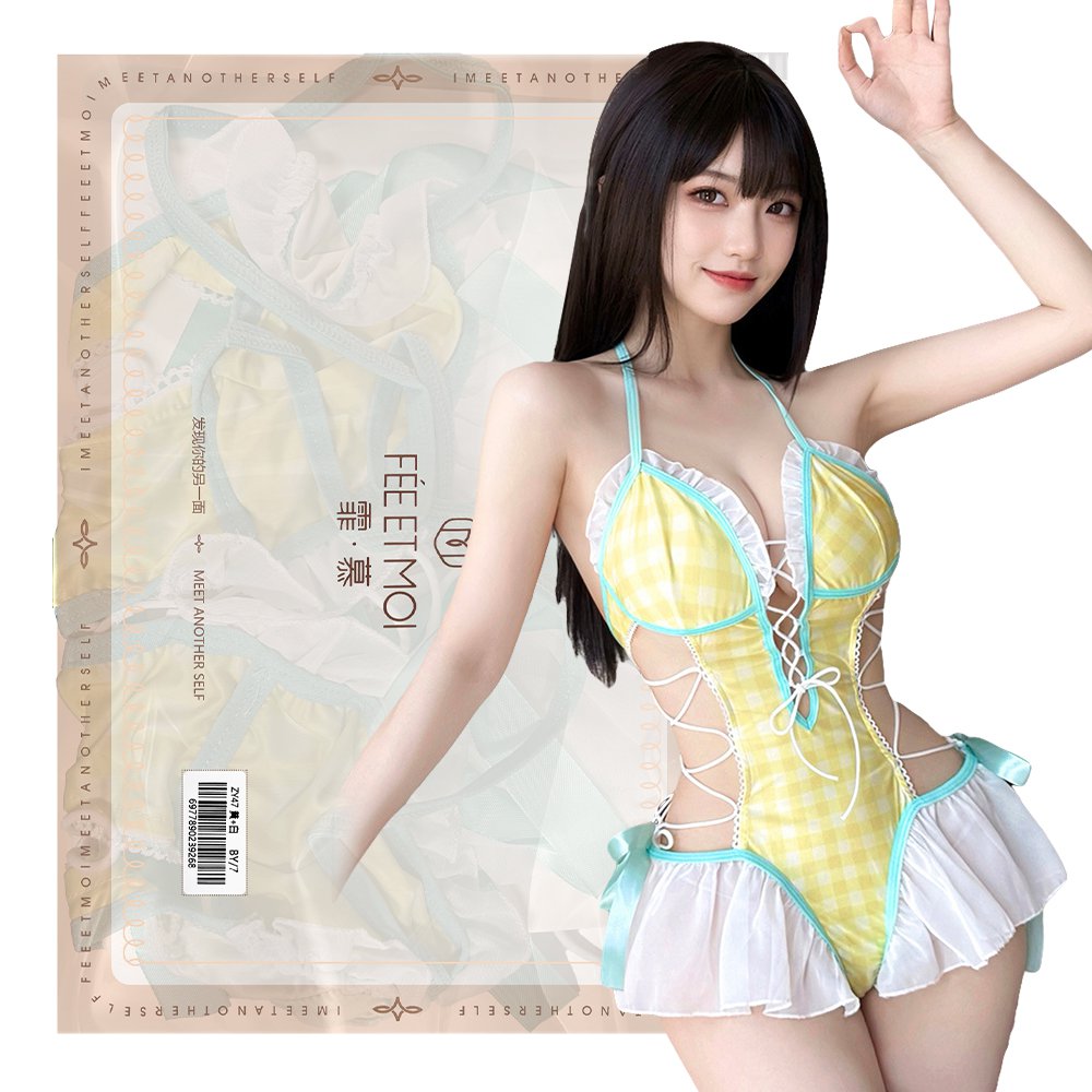 今夜情趣-清甜一夏露腰開襠連身衣-ZY47