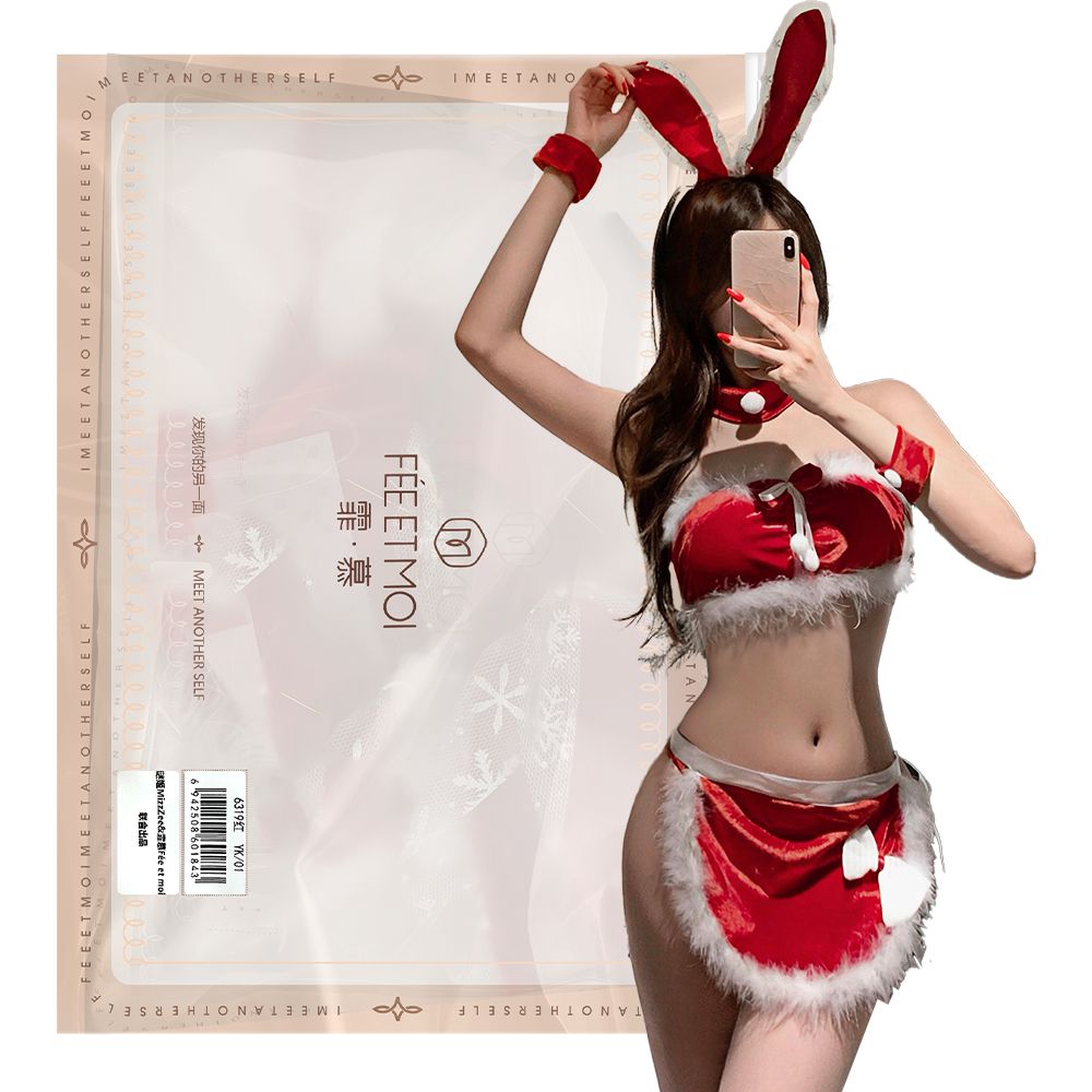 今夜情趣-純欲絲絨兔女郎聖誕服-6319