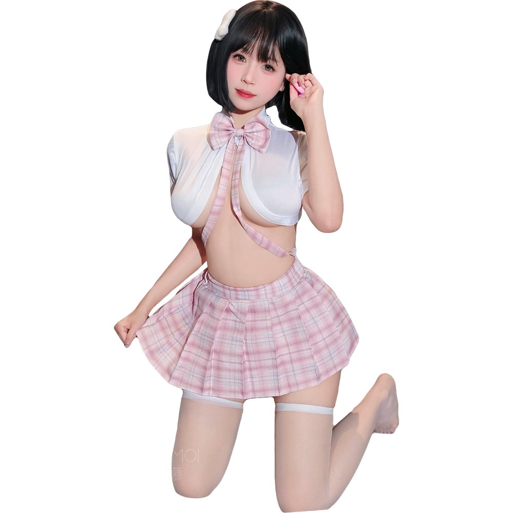 今夜情趣-純欲酥胸半露學院制服風-6921