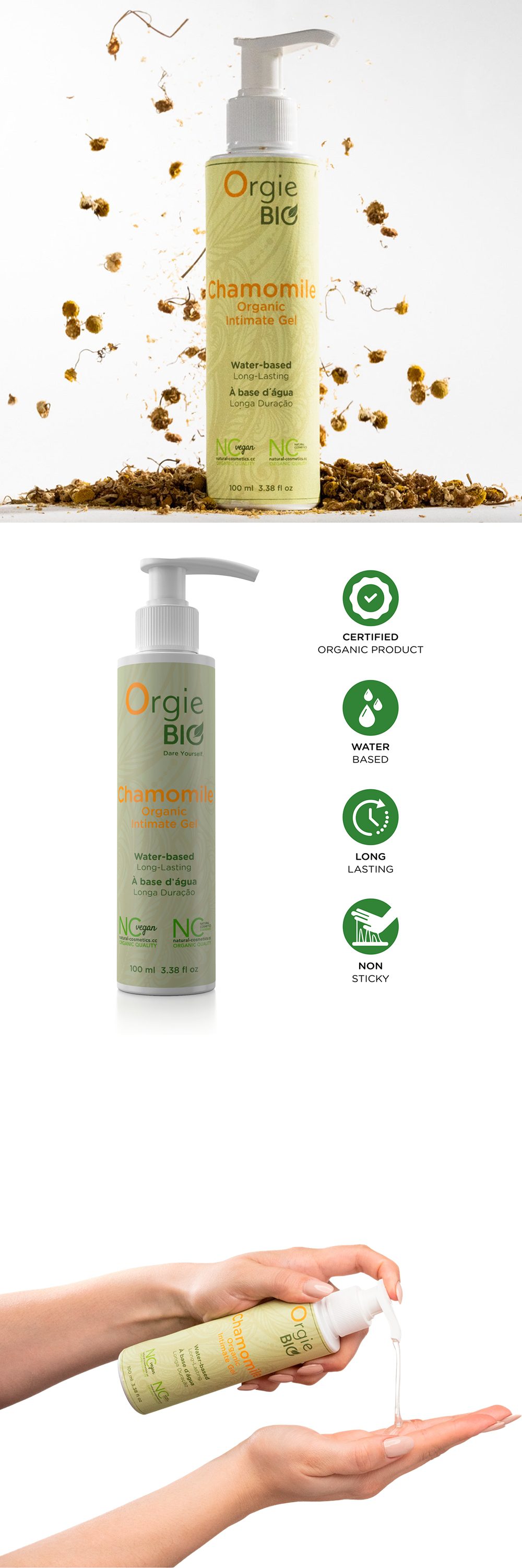 今夜情趣-Orgie仿人體潤滑100ml-洋甘菊