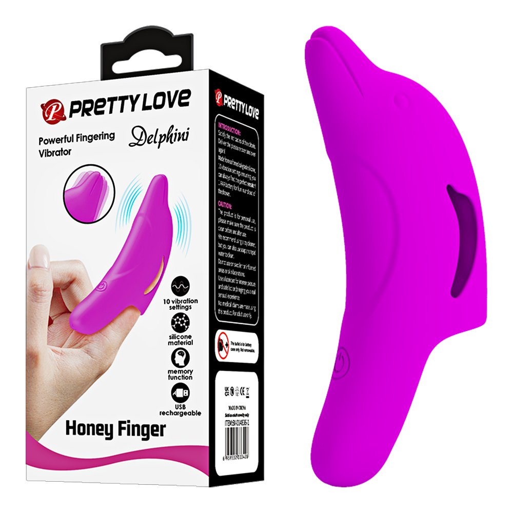 今夜情趣-德爾菲尼海豚10頻手指震動套