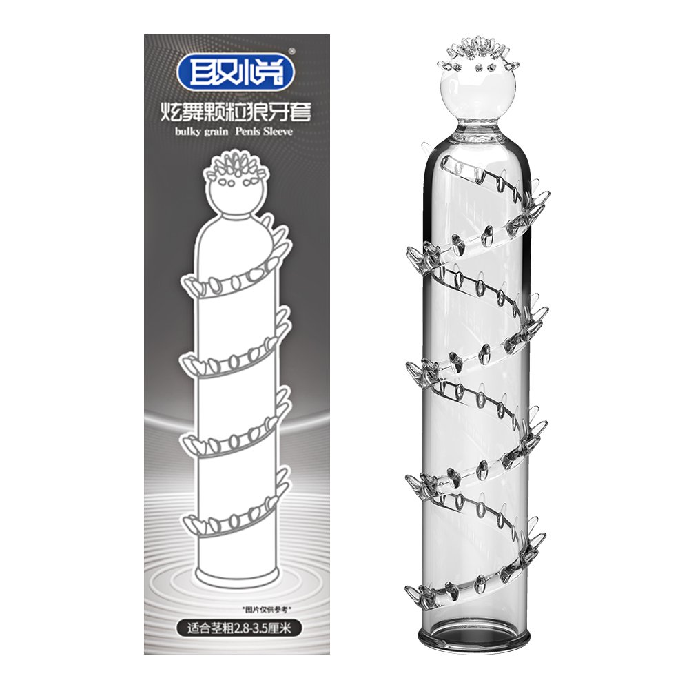 今夜情趣-炫舞顆粒狼牙增長套-透明