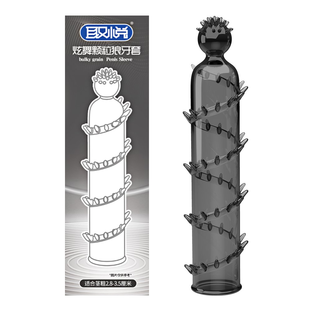 今夜情趣-炫舞顆粒狼牙增長套-透黑