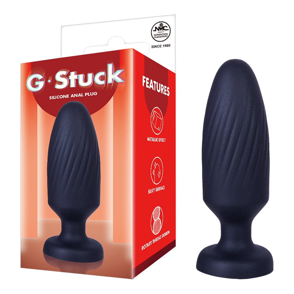 今夜情趣-G-Stuck 4吋矽膠後庭塞-黑