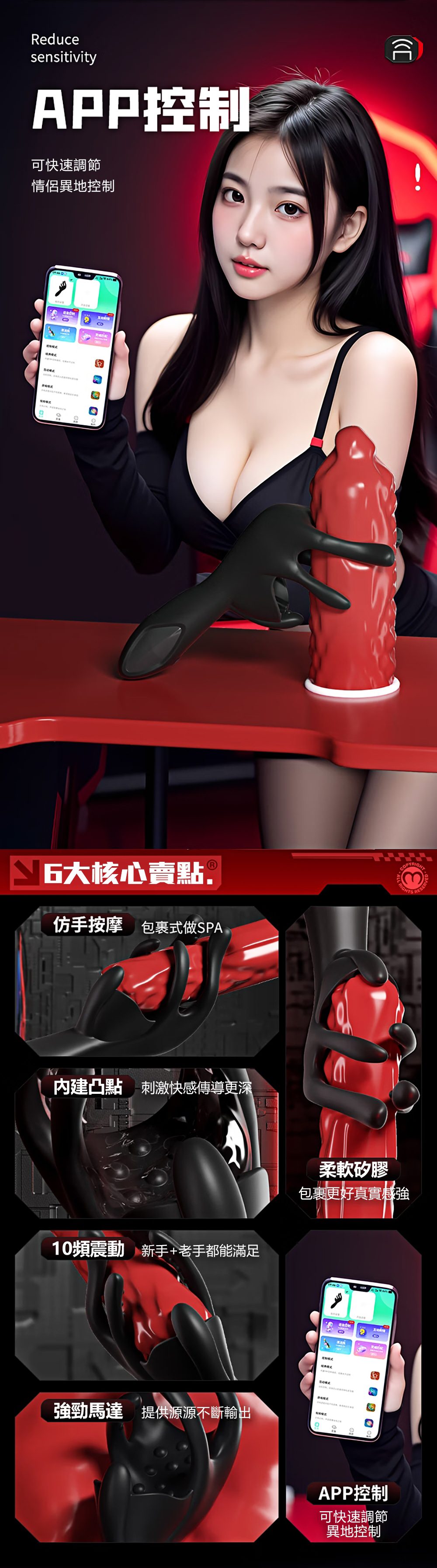 今夜情趣-纖纖玉指智能10頻龜頭訓練器