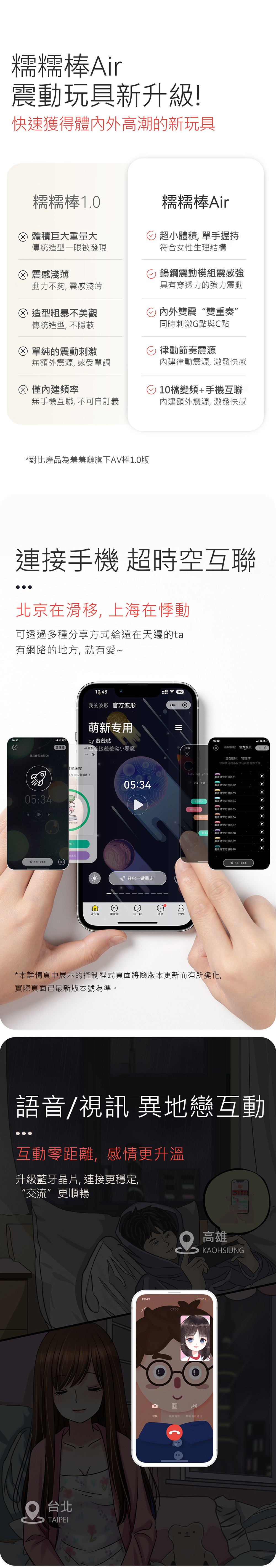 今夜情趣-糯糯棒Air內外雙震智能震動-粉