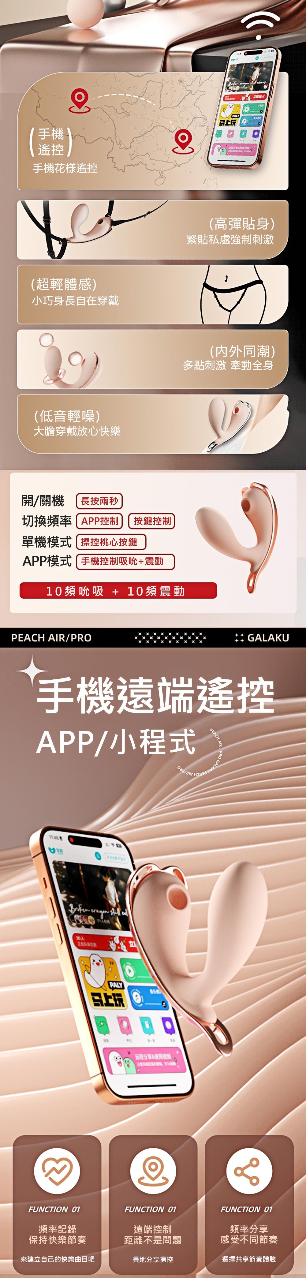 今夜情趣-桃心智能10頻吸吮震穿戴-Pro