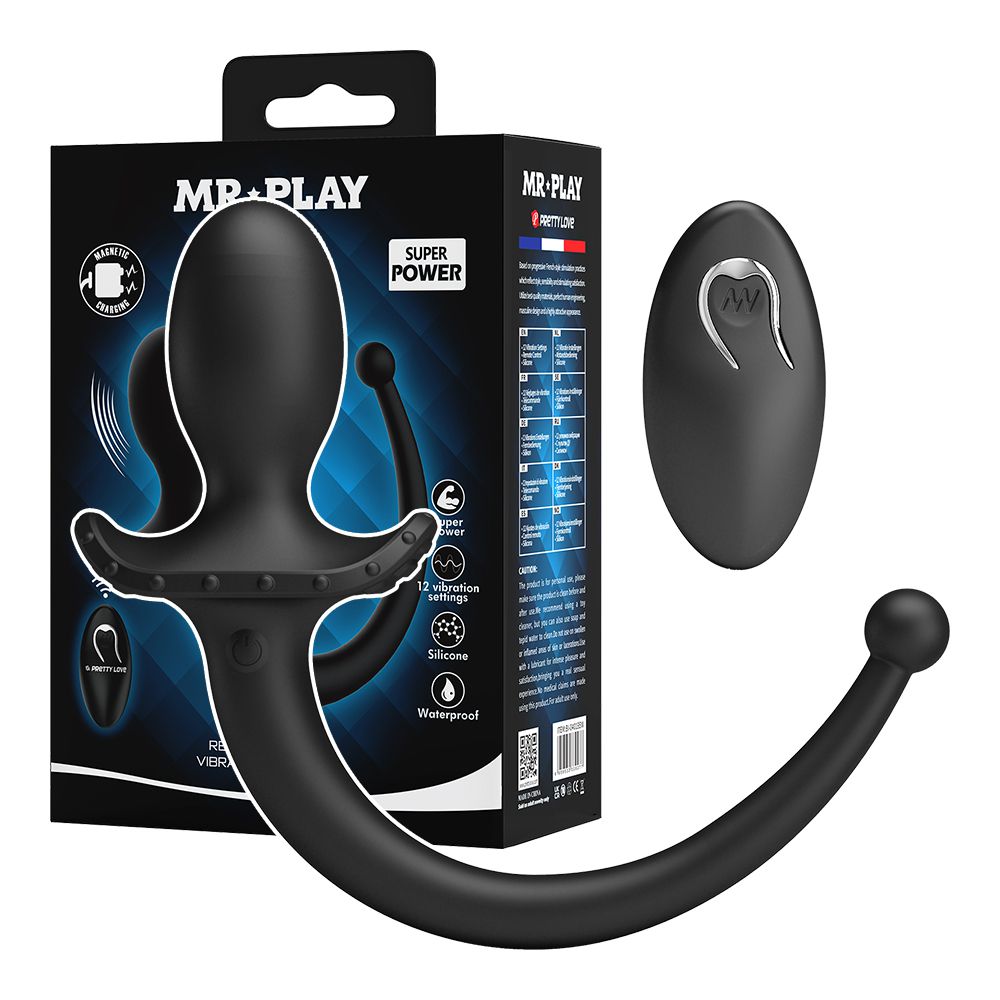 今夜情趣-安東尼12頻遙控震動拉珠肛塞