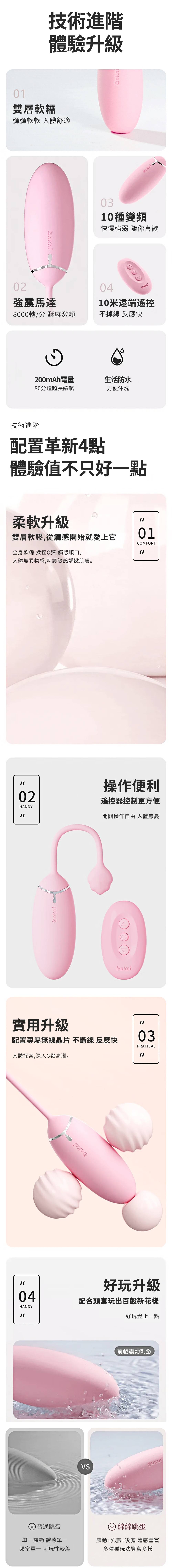 今夜情趣-綿綿10頻遙控雙層矽膠跳蛋