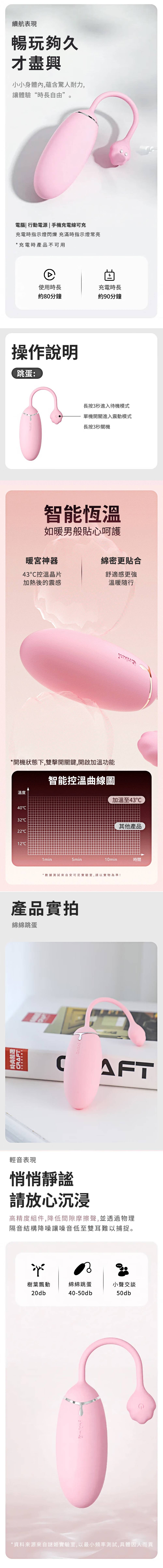 今夜情趣-綿綿智能10頻加溫雙層矽膠跳蛋