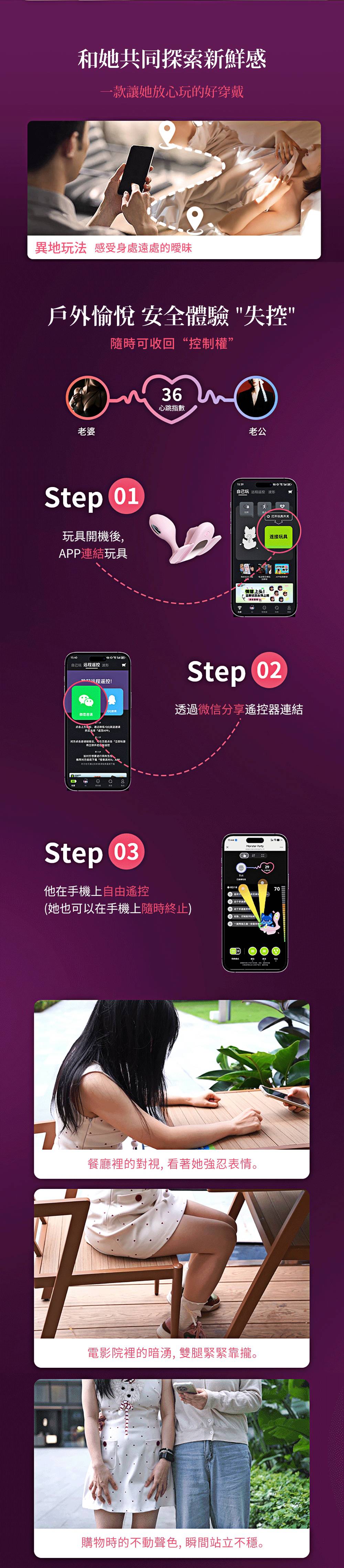 今夜情趣-小翅膀智能8x8頻震動顫波穿戴