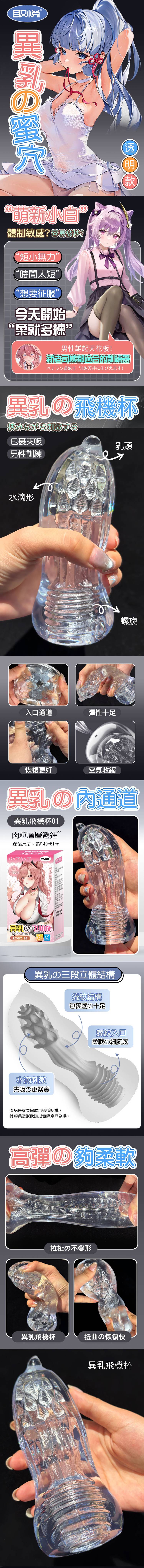 今夜情趣-異乳透明顆粒夾吸訓練器-01