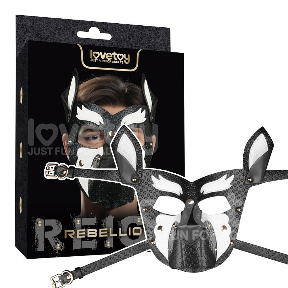 今夜情趣-Rebellion Reign小狗面具-黑白
