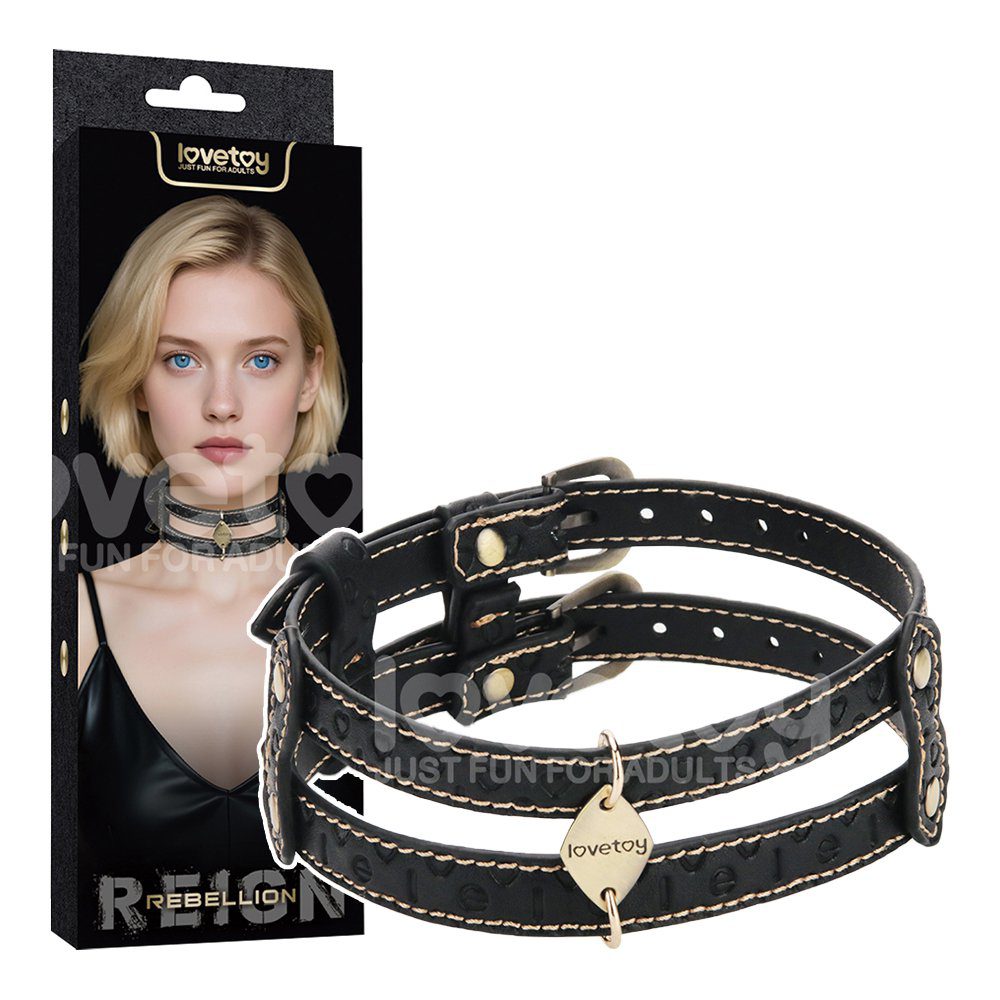 今夜情趣-Rebellion Reign雙扣頸圈