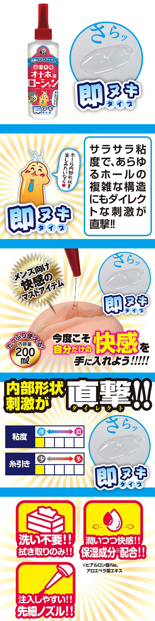 今夜情趣-自慰器專用免洗潤200ml-低黏度