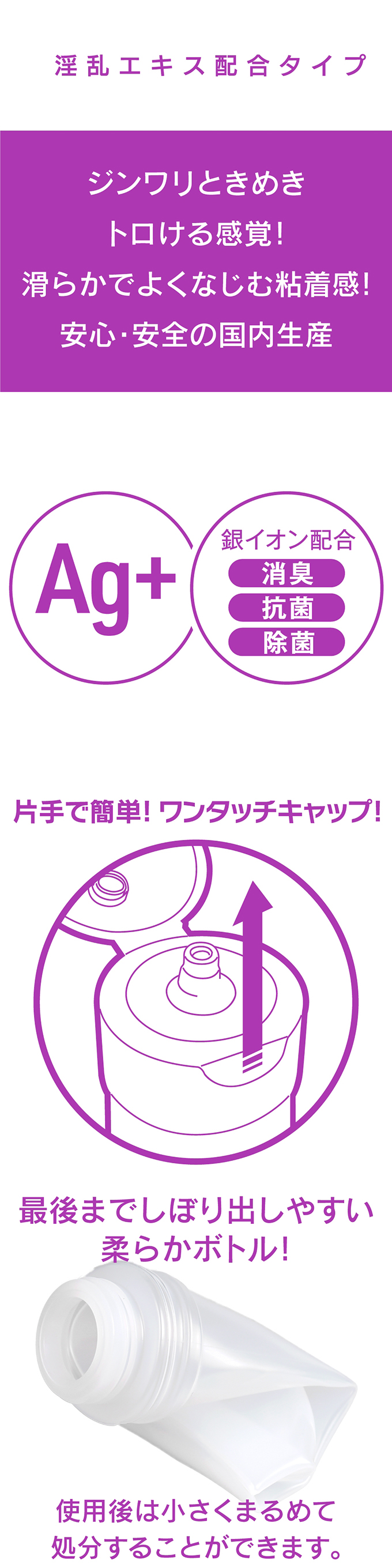 今夜情趣-Ag+卓越淫亂潤滑液150ml(紫)