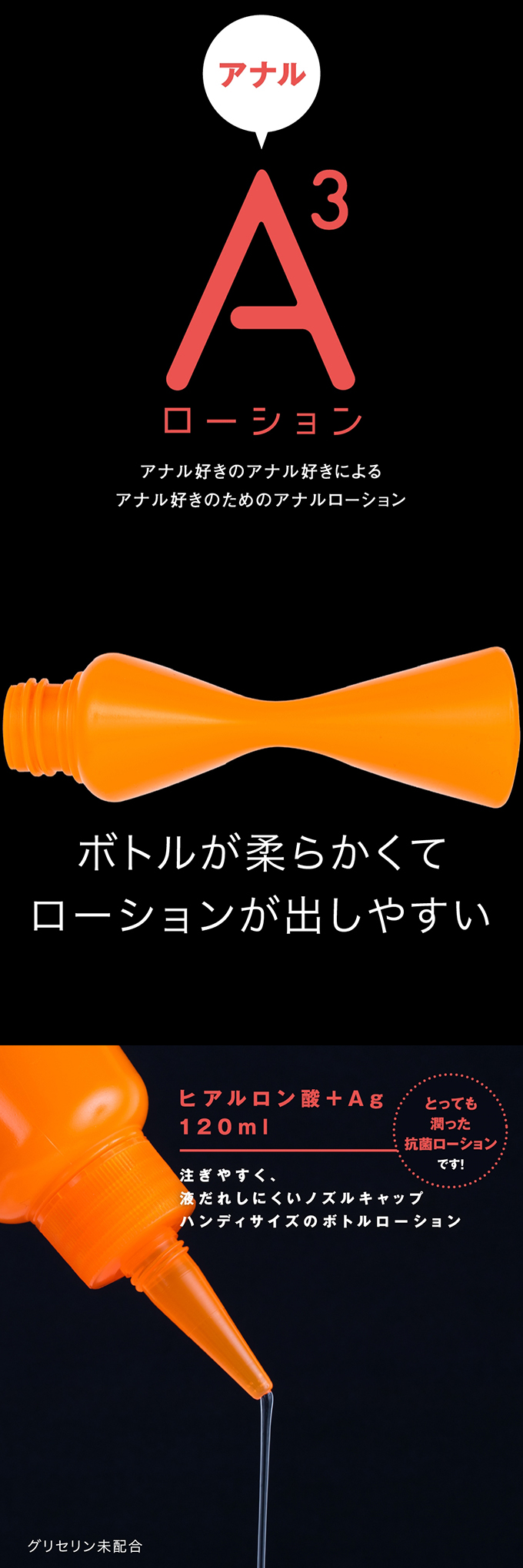 今夜情趣-A3後庭+Ag潤滑液(黑)-120ml