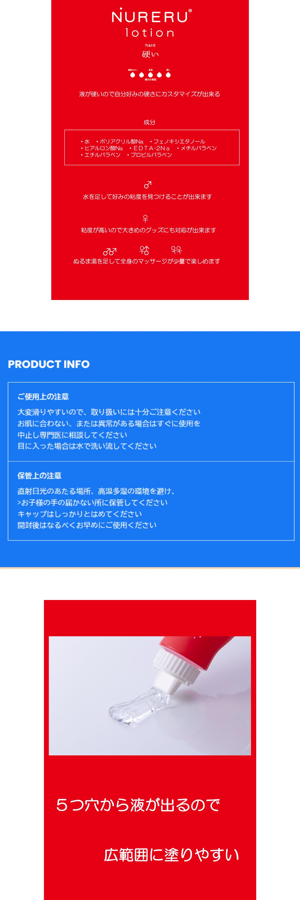 今夜情趣-NURERU水溶性潤(紅)250ml-硬