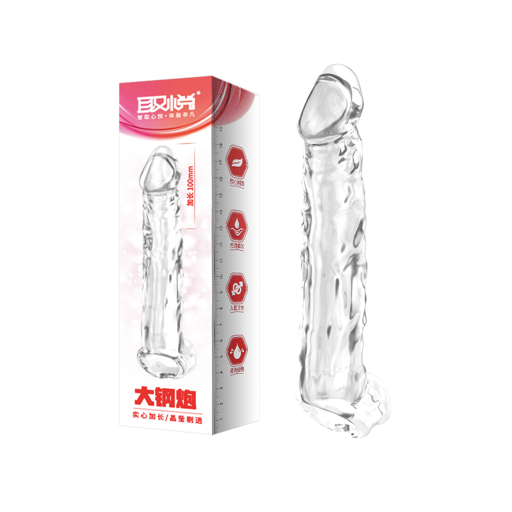 今夜情趣-大鋼炮晶透實心加長水晶套