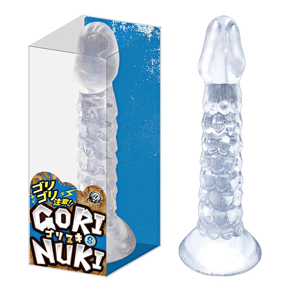 今夜情趣-先端鱗狀透明吸盤按摩棒-S