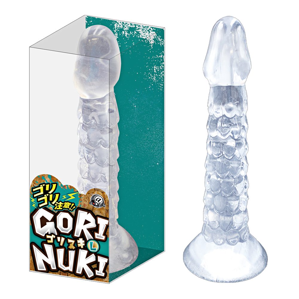 今夜情趣-先端鱗狀透明吸盤按摩棒-L