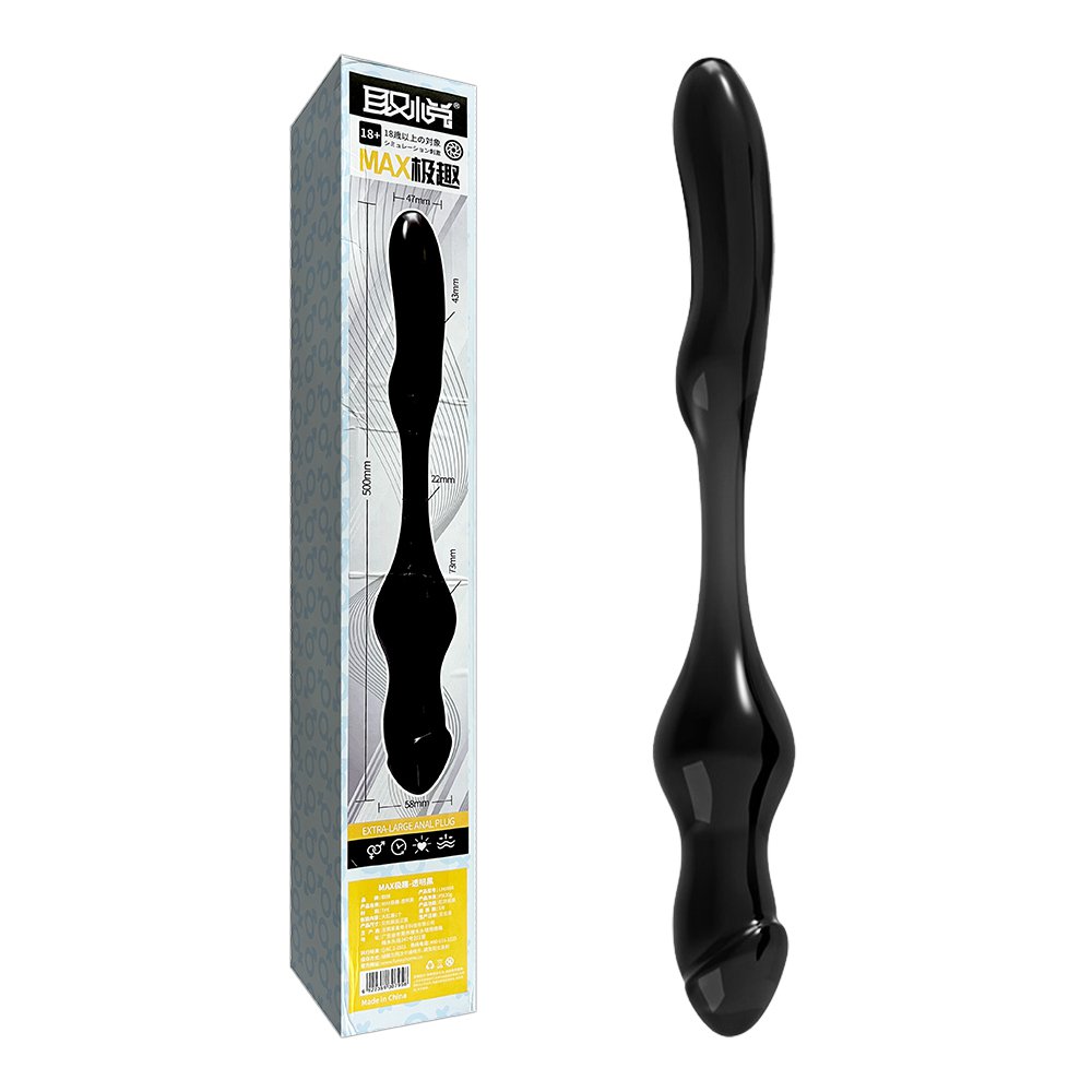 今夜情趣-MAX極趣雙頭超大肛塞-透明黑