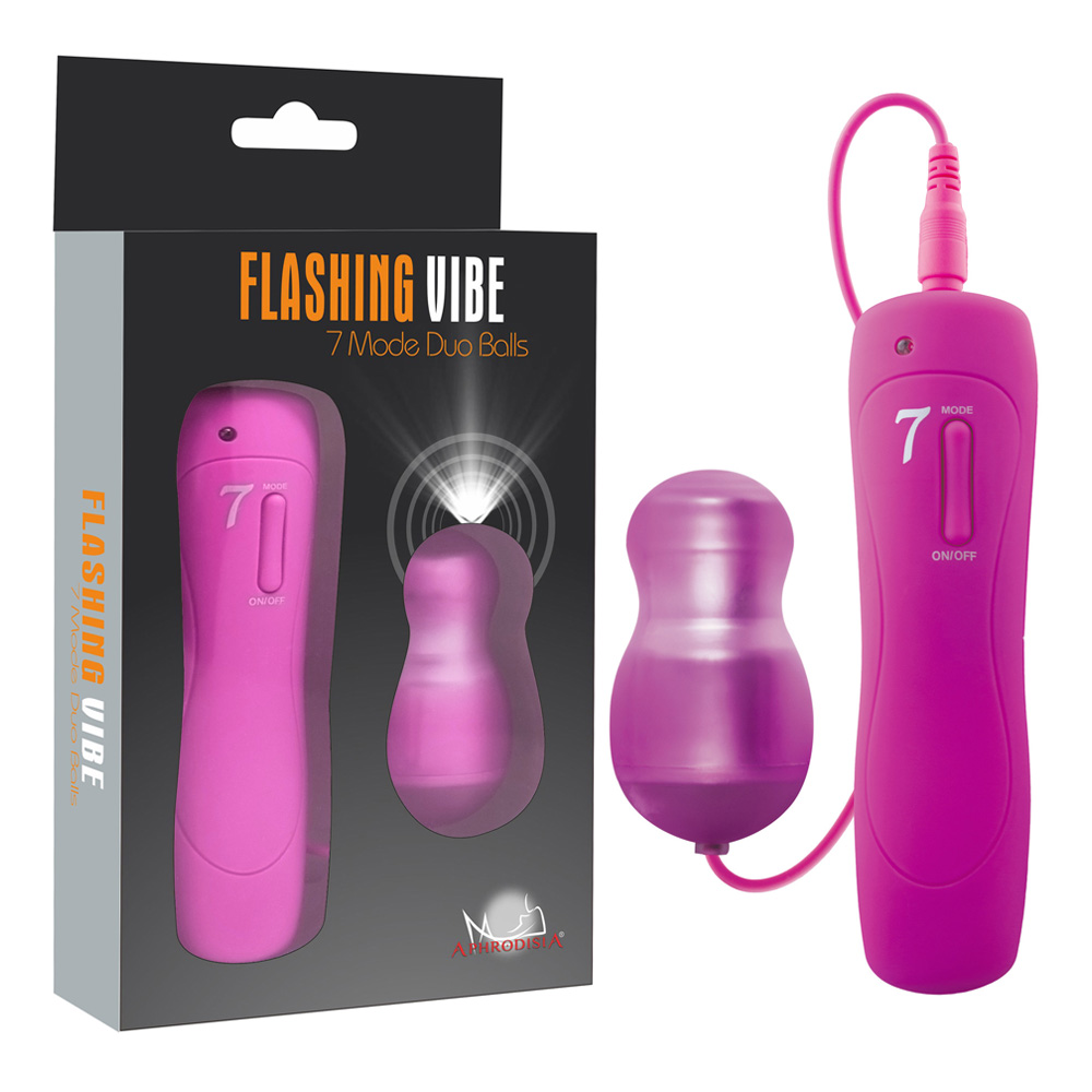 今夜情趣-閃爍發光型7頻葫蘆型跳蛋-粉