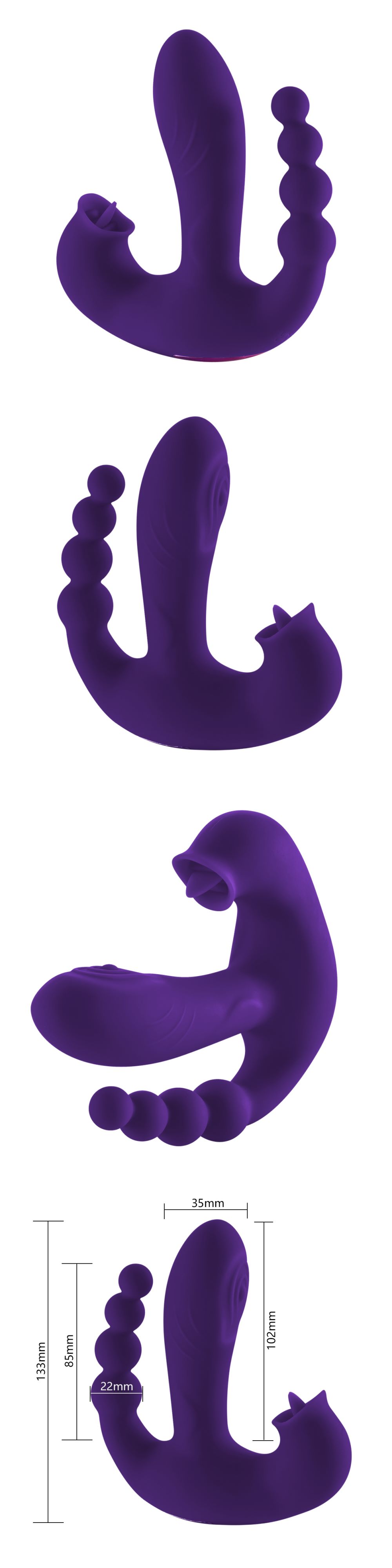 今夜情趣-舌舔拍打10頻雙馬達雙震動