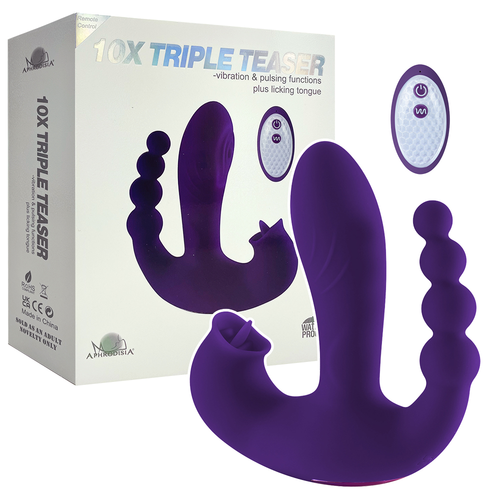 今夜情趣-舌舔拍打10頻雙馬達遙控雙震