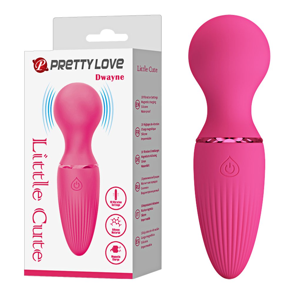 今夜情趣-德懷恩10頻小巧強力AV震棒-粉