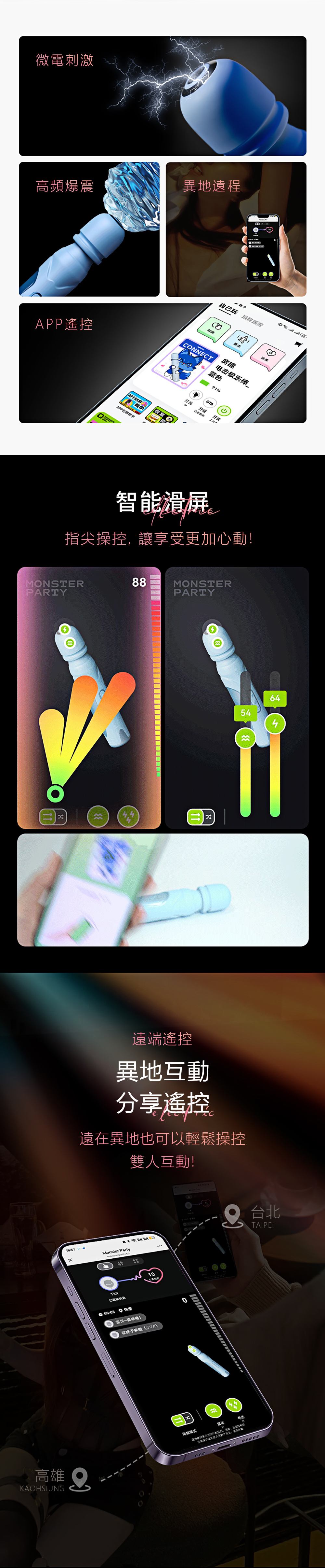 今夜情趣-極樂失控5x8頻智能顫波震動棒