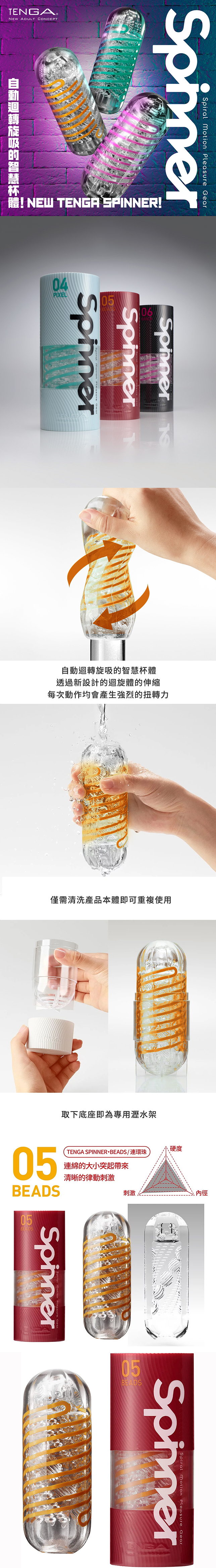 今夜情趣-TENGA SPINNER自慰器05-BEADS