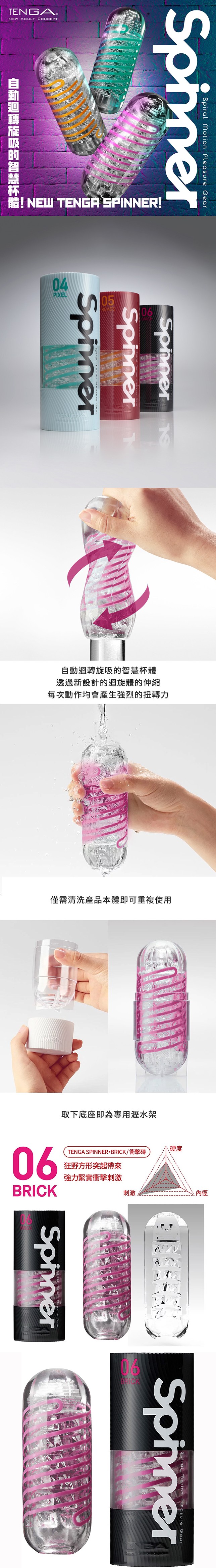 今夜情趣-TENGA SPINNER自慰器06-BRICK