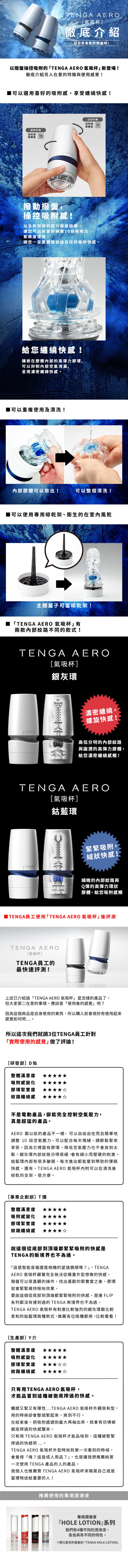 今夜情趣-TENGA AERO氣吸杯(藍)-TAH-002