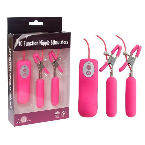 今夜情趣-升天の快感10頻震動乳頭夾-粉