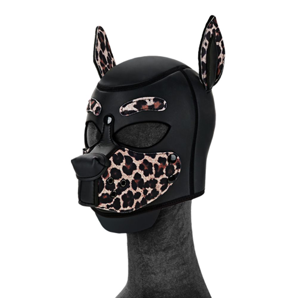 今夜情趣-SM寵物調教狗頭套-豹紋款